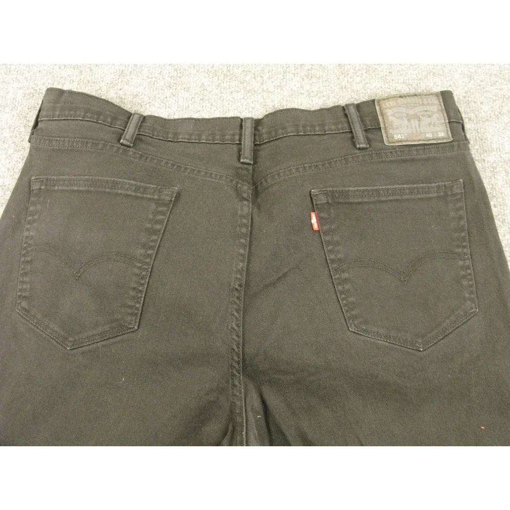 Levis 541‎ Athletic Taper Jeans Mens 40x32 Black Denim Pants 18181-0058 #2161
